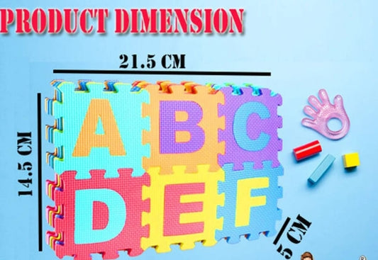Alphabet Puzzle Play Mat for Kids (Pack of 6 Tiles and 36 Pieces)