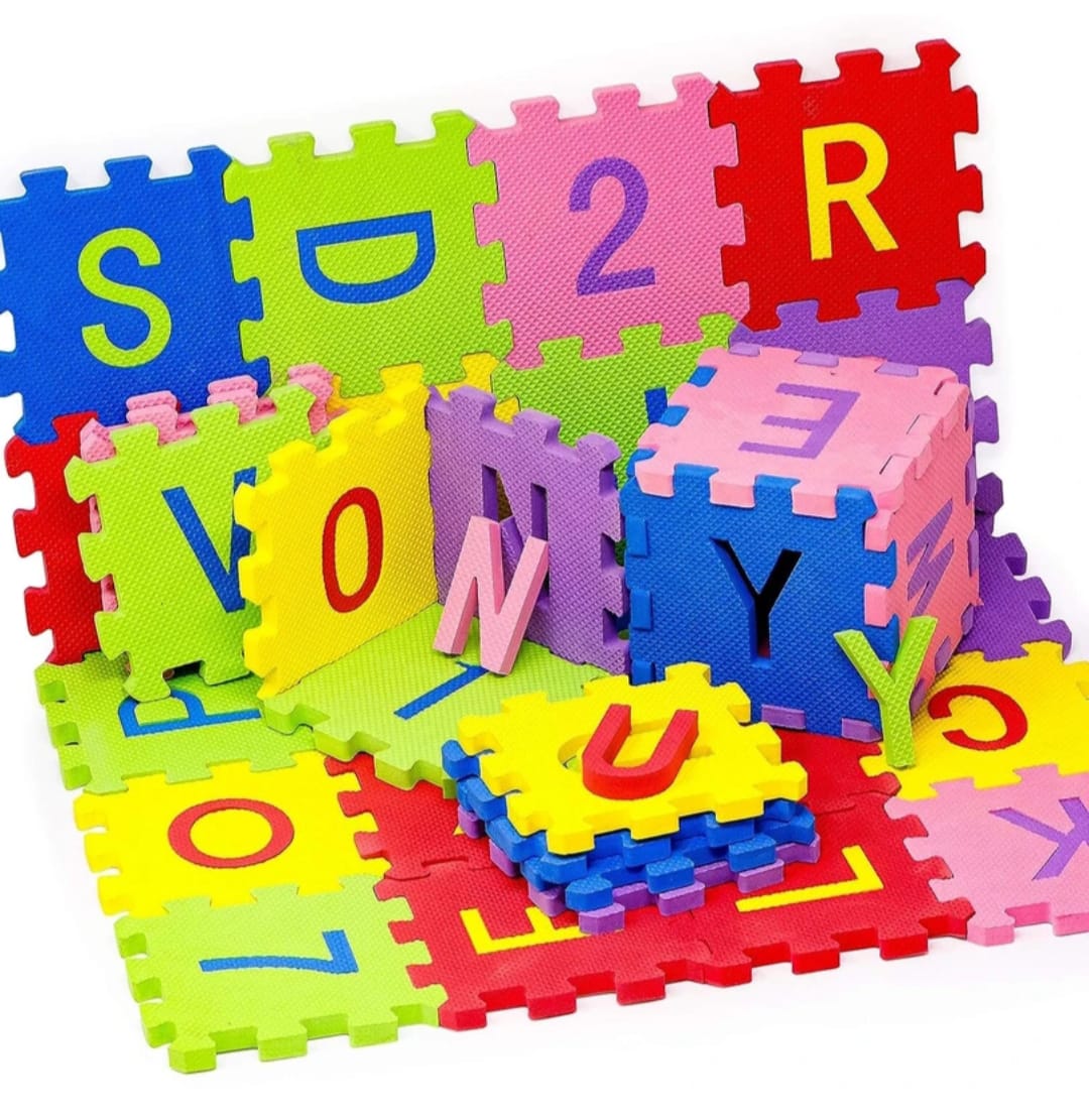 Alphabet Puzzle Play Mat for Kids (Pack of 6 Tiles and 36 Pieces)