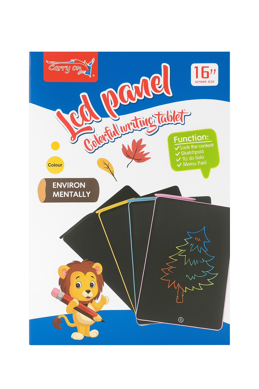 16 Inch LCD Writing Tablet – Reusable Digital Drawing & Writing Pad for Kids and Adults