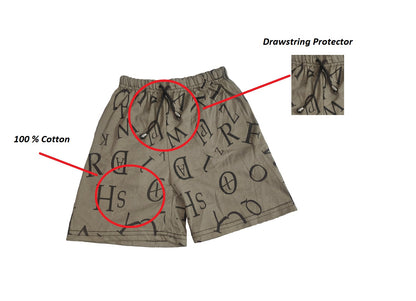 Kid’s Cotton Printed Shorts with Drawstring | Pack of 5 Casual & Night Wear Shorts | Regular Fit