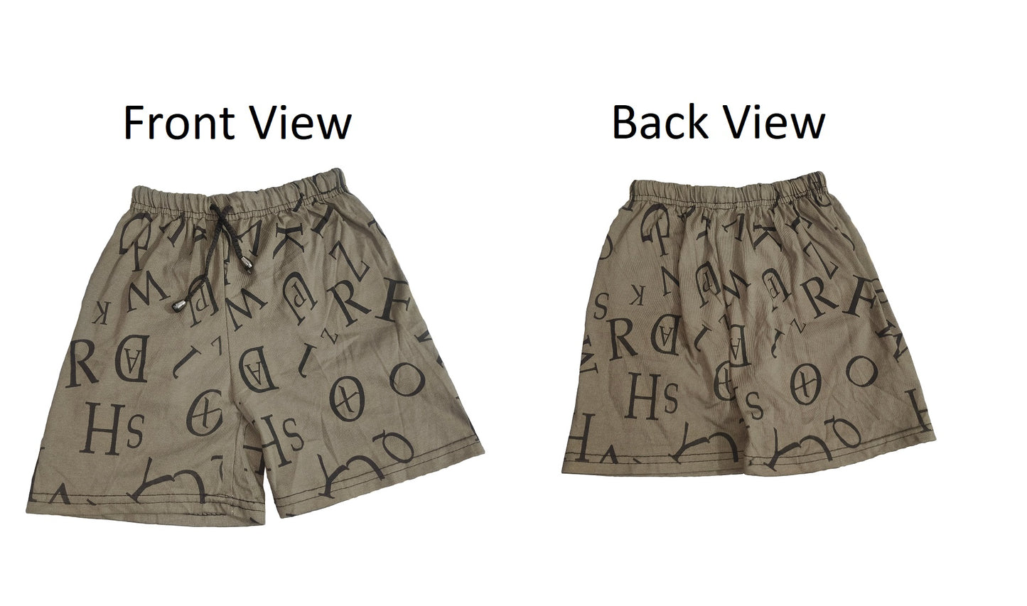 Kid’s Cotton Printed Shorts with Drawstring | Pack of 5 Casual & Night Wear Shorts | Regular Fit