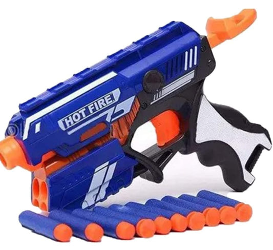 Hot Fire Soft Bullet Toy Gun with 10 Foam Bullets – Safe Shooting Toy for Kids