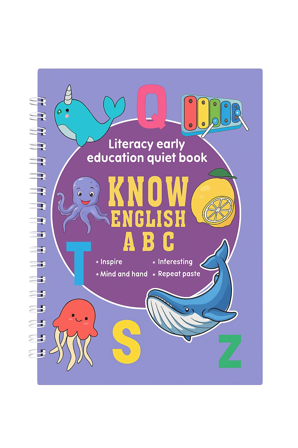 Kids Early Learning Quiet Book | English ABC Activity Book | Montessori Educational Toy