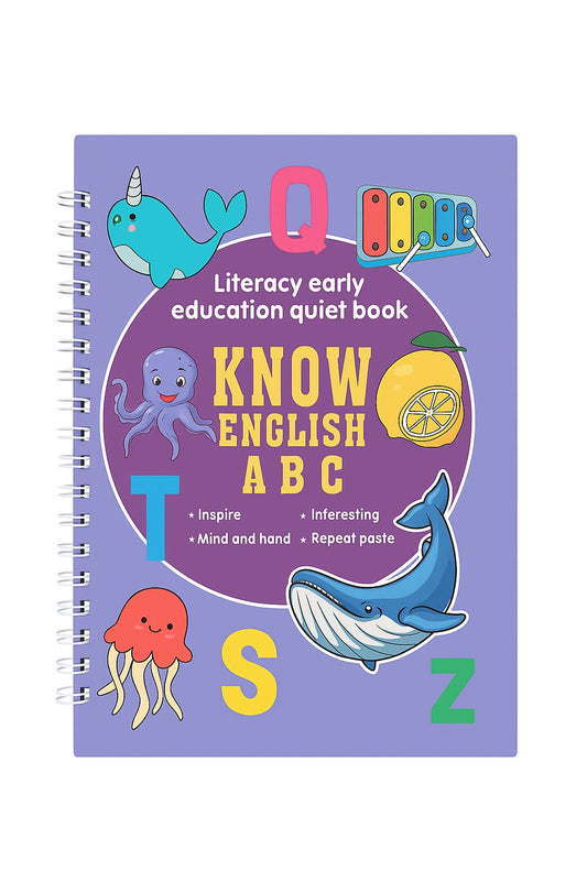 Kids Early Learning Quiet Book | English ABC Activity Book | Montessori Educational Toy