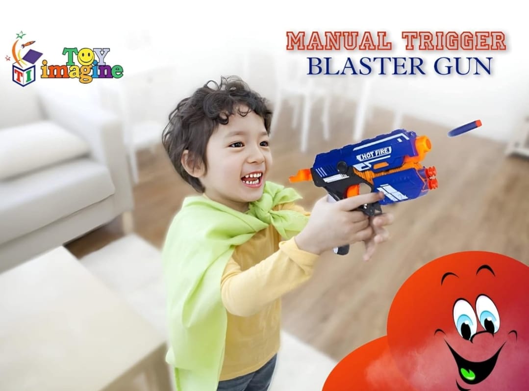 Hot Fire Soft Bullet Toy Gun with 10 Foam Bullets – Safe Shooting Toy for Kids