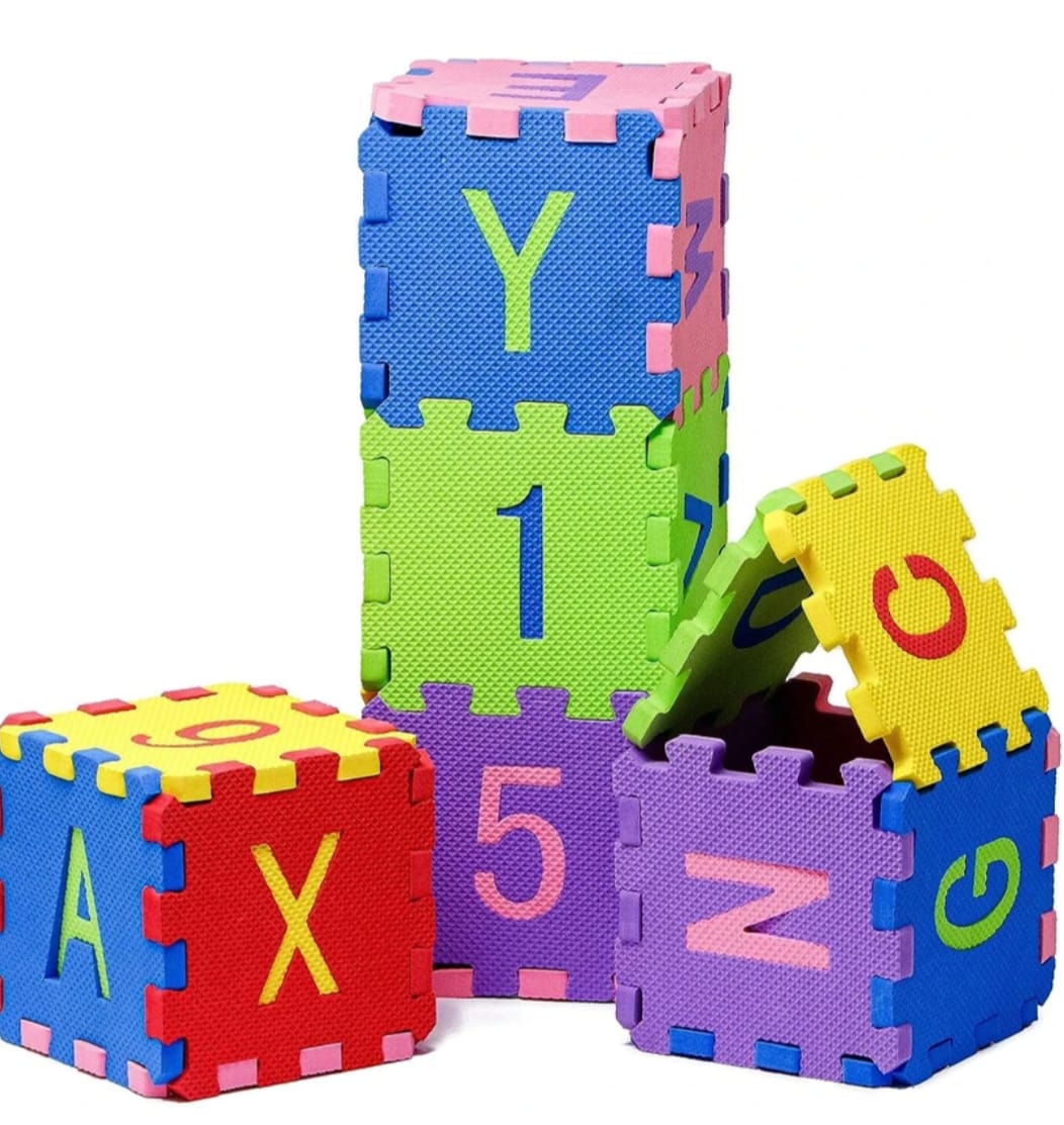 Alphabet Puzzle Play Mat for Kids (Pack of 6 Tiles and 36 Pieces)