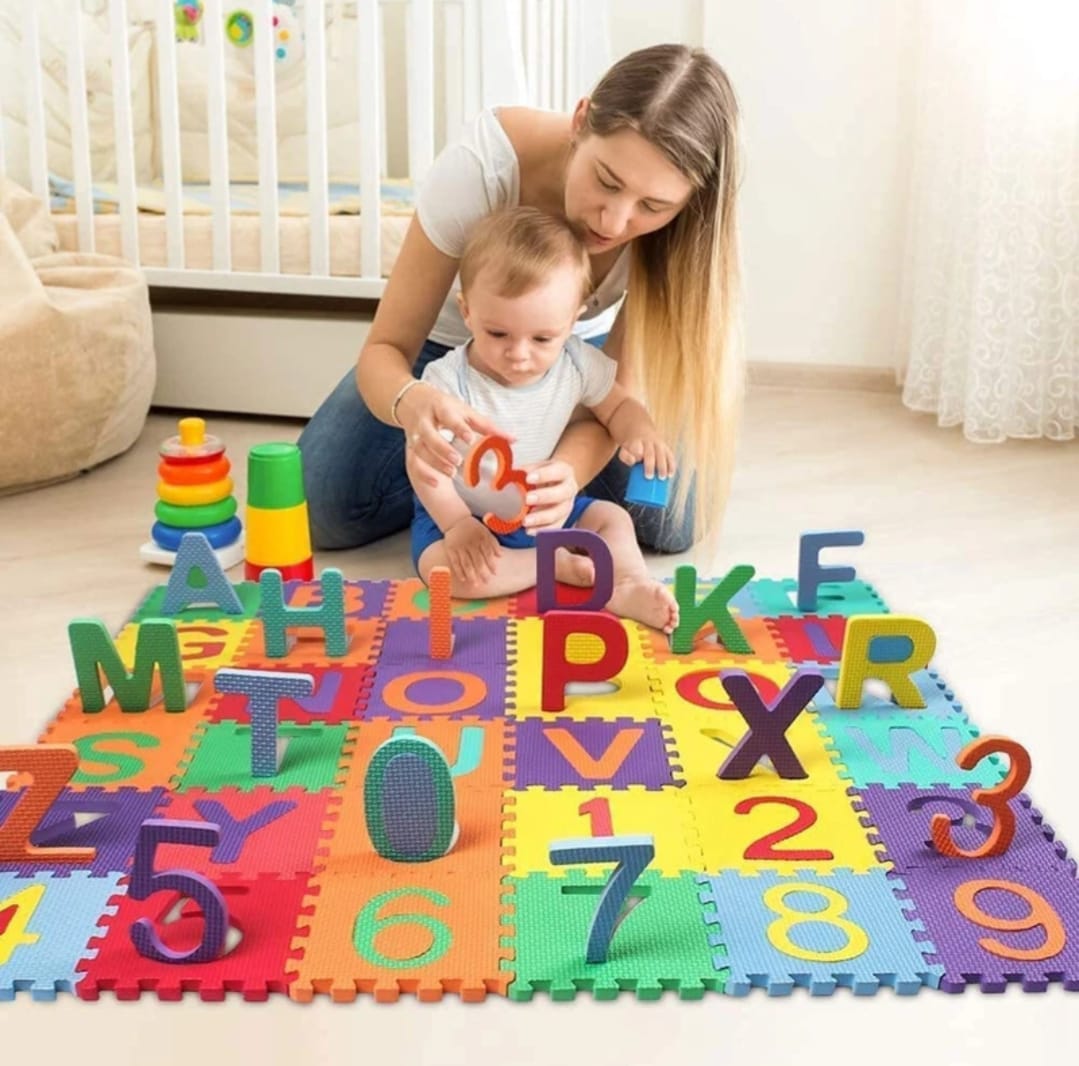 Alphabet Puzzle Play Mat for Kids (Pack of 6 Tiles and 36 Pieces)