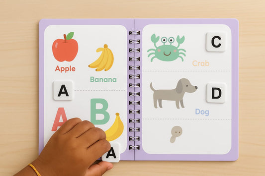 Kids Early Learning Quiet Book | English ABC Activity Book | Montessori Educational Toy