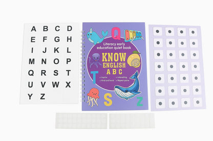 Kids Early Learning Quiet Book | English ABC Activity Book | Montessori Educational Toy
